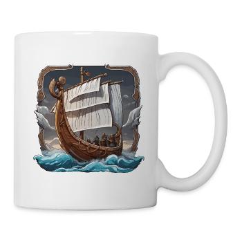 Pirate Ship / Boat / Sea / Ocean / Waves - Mug - white - Right