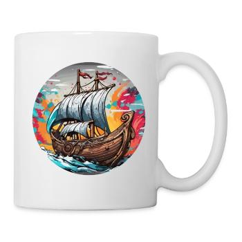 Navire / Bateau / Ancre / Mer / Océan / Capitaine - Mug blanc - blanc - Droite