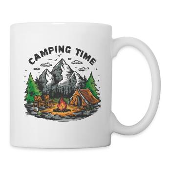 Camping Voyage dans le temps Aventure Vacances Feu de camp - Mug blanc - blanc - Droite