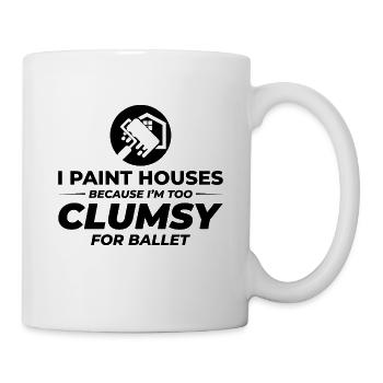 Hausmaler Wandmalerei Innenarchitekt - Tasse - Weiß - Rechts
