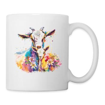 Goat with her calf - Mug - white - Right