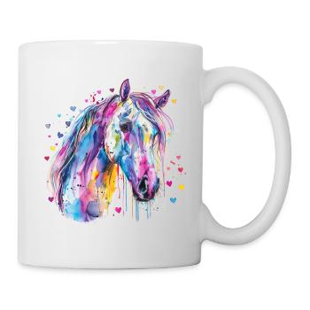 Pferd mit Herz - Tasse - Weiß - Rechts
