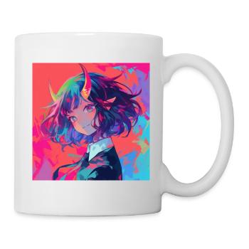 anime demon, waifu, japan - Tasse - Weiß - Rechts