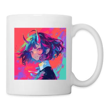 Anime, Fille Démon, Waifu, Japon - Mug blanc - blanc - Droite