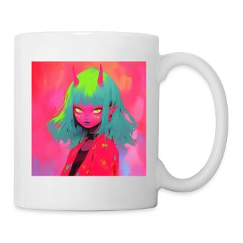 Anime, Demon Girl, Waifu, Japan - Mug - white - Right