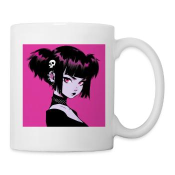 Anime, Fille Gothique, Waifu, Japon - Mug blanc - blanc - Droite