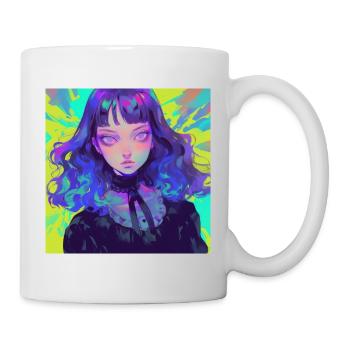 Anime, Fille Gothique, Waifu, Japon - Mug blanc - blanc - Droite