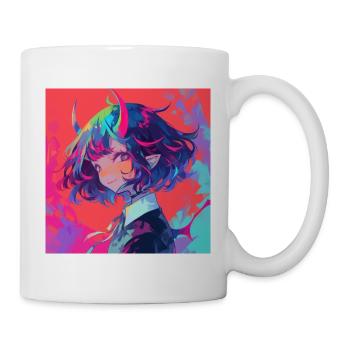 anime Demon, waifu - Tasse - Weiß - Rechts