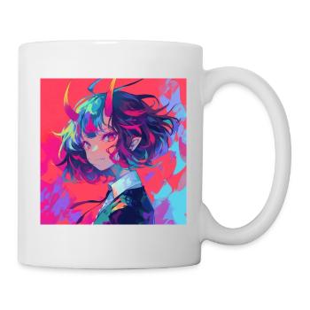 anime demon, waifu, japan - Tasse - Weiß - Rechts
