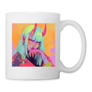 Anime, Fille Démon, Waifu, Japon - Mug blanc - blanc - Droite