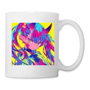 anime, demon girl, waifu, japan - Tasse - Weiß - Rechts