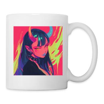 Anime, Fille Démon, Waifu, Japon - Mug blanc - blanc - Droite