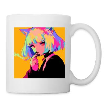 Anime, Cat Girl, Waifu, Japan - Mug - white - Right
