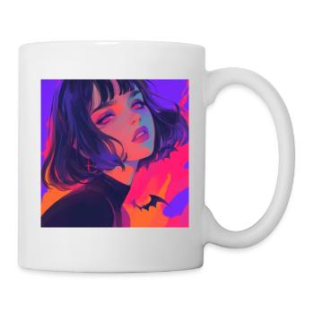 Anime, Fille Gothique, Waifu, Japon - Mug blanc - blanc - Droite