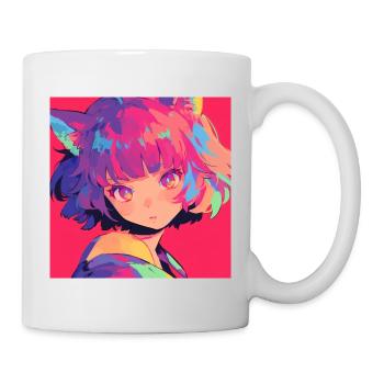Anime, Cat Girl, Waifu, Japan - Mug - white - Right