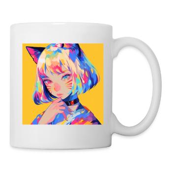 Anime, Cat Girl, Waifu, Japan - Mug - white - Right