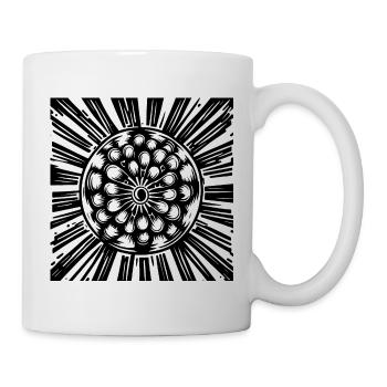 Psychedelisch / Hippie / Goa / Formen / Muster - Tasse - Weiß - Rechts
