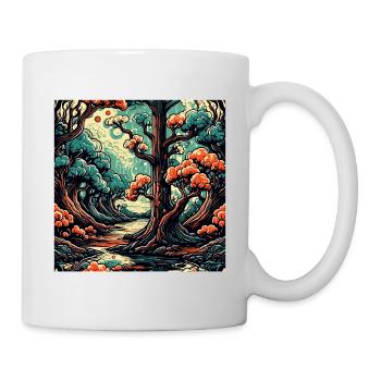 Forest / Psychedelic / Trees / Wilderness / Goa - Mug - white - Right
