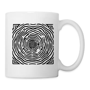 Psychedelisch / Hippie / Goa / Labyrinth / Muster - Tasse - Weiß - Rechts