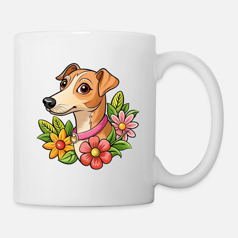 Cute whippet dog - Mug - white