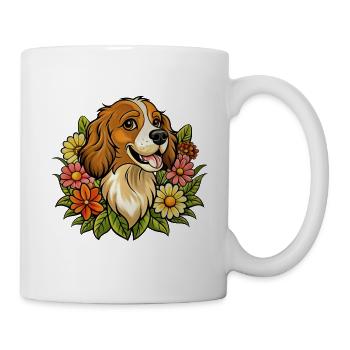 Ein kleiner Spaniel-Hund - Tasse - Weiß - Rechts