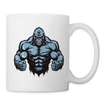 Gorilla Gym Muscles Bête - Mug blanc - blanc - Droite
