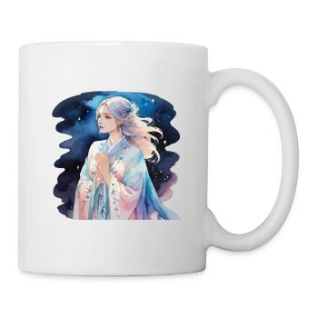 Anime Manga Mädchen Wasserfarben - Tasse - Weiß - Rechts