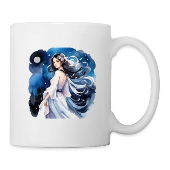 Anime Manga Mädchen Wasserfarben - Tasse - Weiß - Rechts