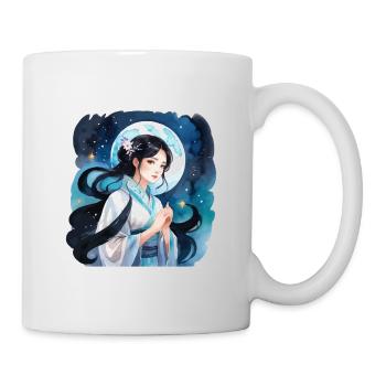 Anime Manga Fille Aquarelle 003 - Mug blanc - blanc - Droite