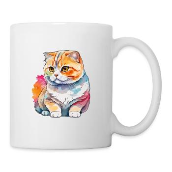 Scottish Fold Chat écossais à oreilles repliées - Mug blanc - blanc - Droite