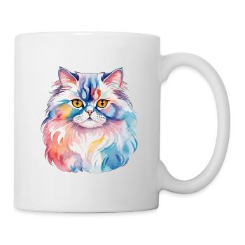 Perserkatze Wasserfarben - Tasse - Weiß - Rechts
