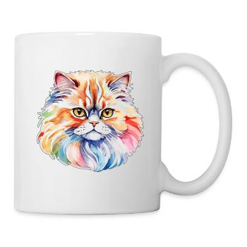 Perserkatze Wasserfarben - Tasse - Weiß - Rechts
