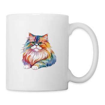 Perserkatze Wasserfarben - Tasse - Weiß - Rechts