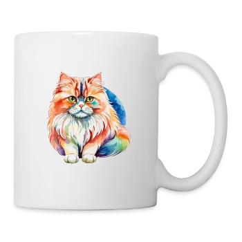 Perserkatze Wasserfarben - Tasse - Weiß - Rechts