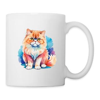 Perserkatze Wasserfarben - Tasse - Weiß - Rechts