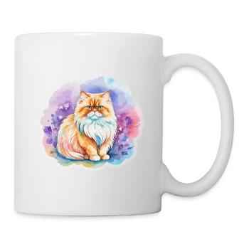 Perserkatze Wasserfarben - Tasse - Weiß - Rechts