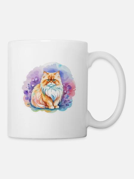 Persian Cat Watercolors - Mug - white