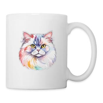 Perserkatze Wasserfarben - Tasse - Weiß - Rechts