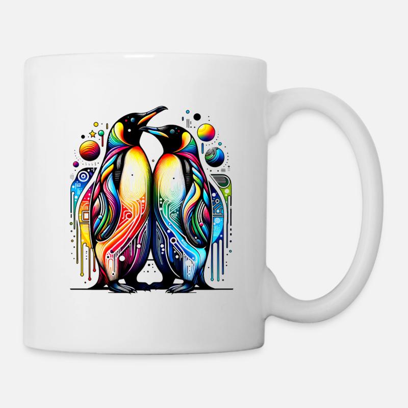 Cosmic Whispers - Galactic Penguins - Tasse - Weiß