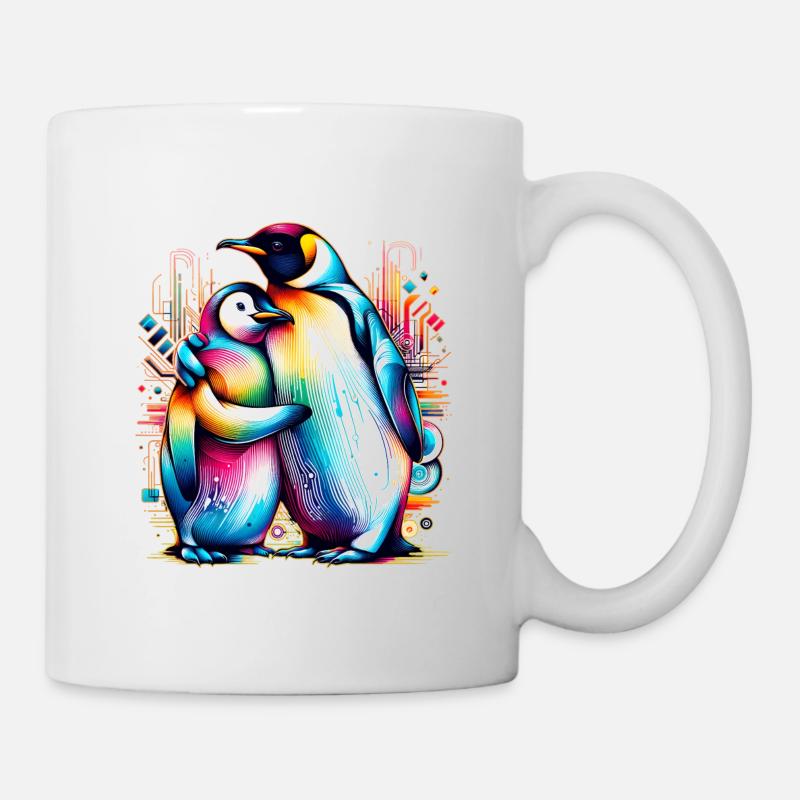 Colorful Embrace - Pride Penguins - Tasse - Weiß