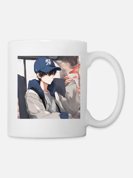 Geek-Boy-Anime - Tasse - Weiß