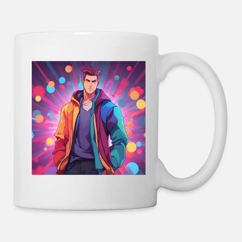 Colorful anime boy - Mug - white