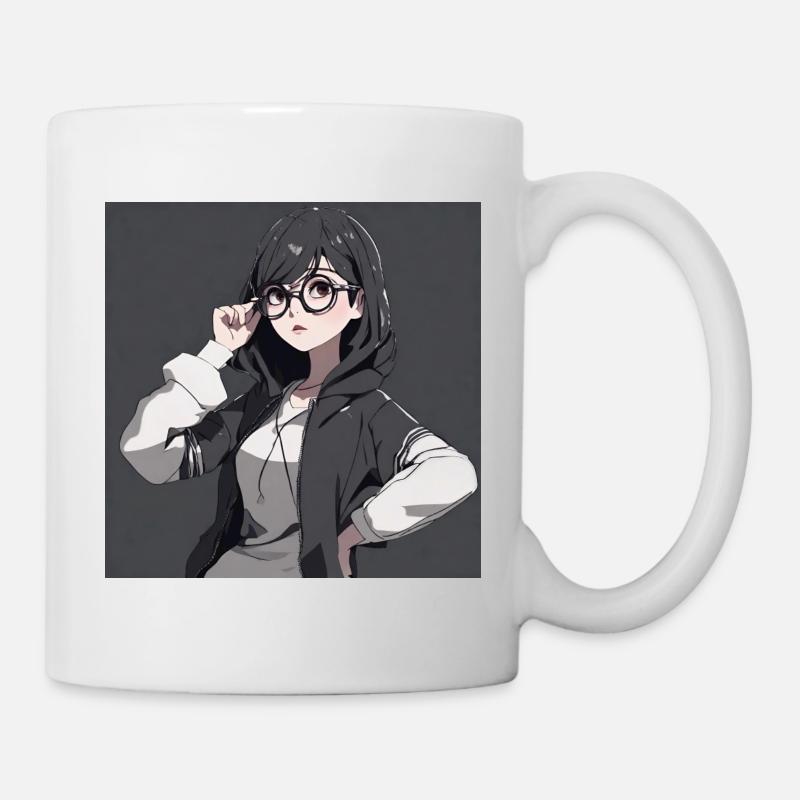 Anime geek girl - Mug - white