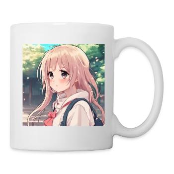 Niedliches Mädchen Anime - Tasse - Weiß - Rechts