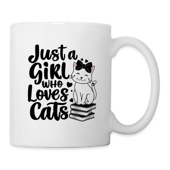 Just A Girl Who Loves Cats Cat Lover - Mug - white - Right