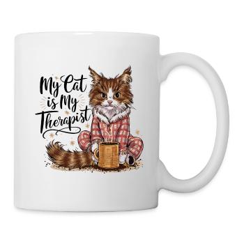 My Cat Is My Therapist Cat Lover Gift - Mug - white - Right