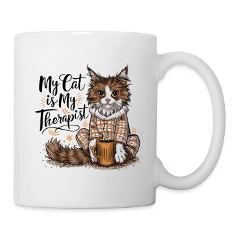 My Cat Is My Therapist Cat Lover Gift - Mug - white - Right