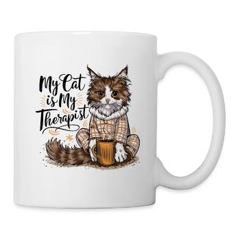 My Cat Is My Therapist Cat Lover Gift - Mug - white - Right