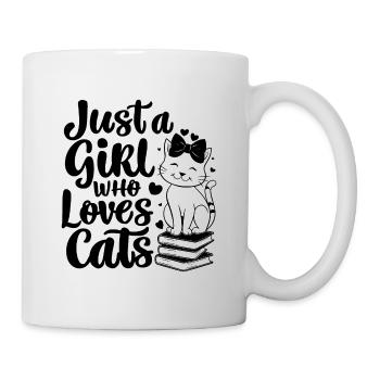 Just A Girl Who Loves Cats Cat Lover - Mug - white - Right