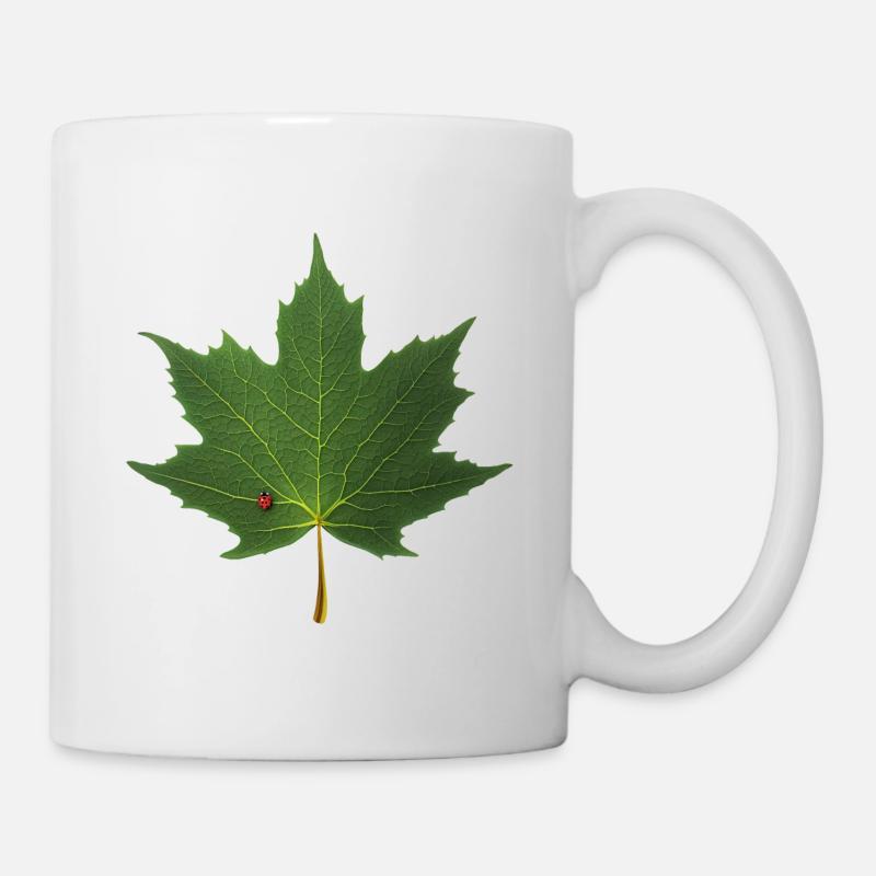AHORNBLATT - MARIENKÄFER - Tasse - Weiß